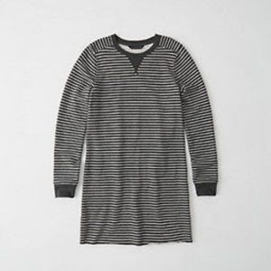 A&F Striped Sweatshirt Dress - Small Tall